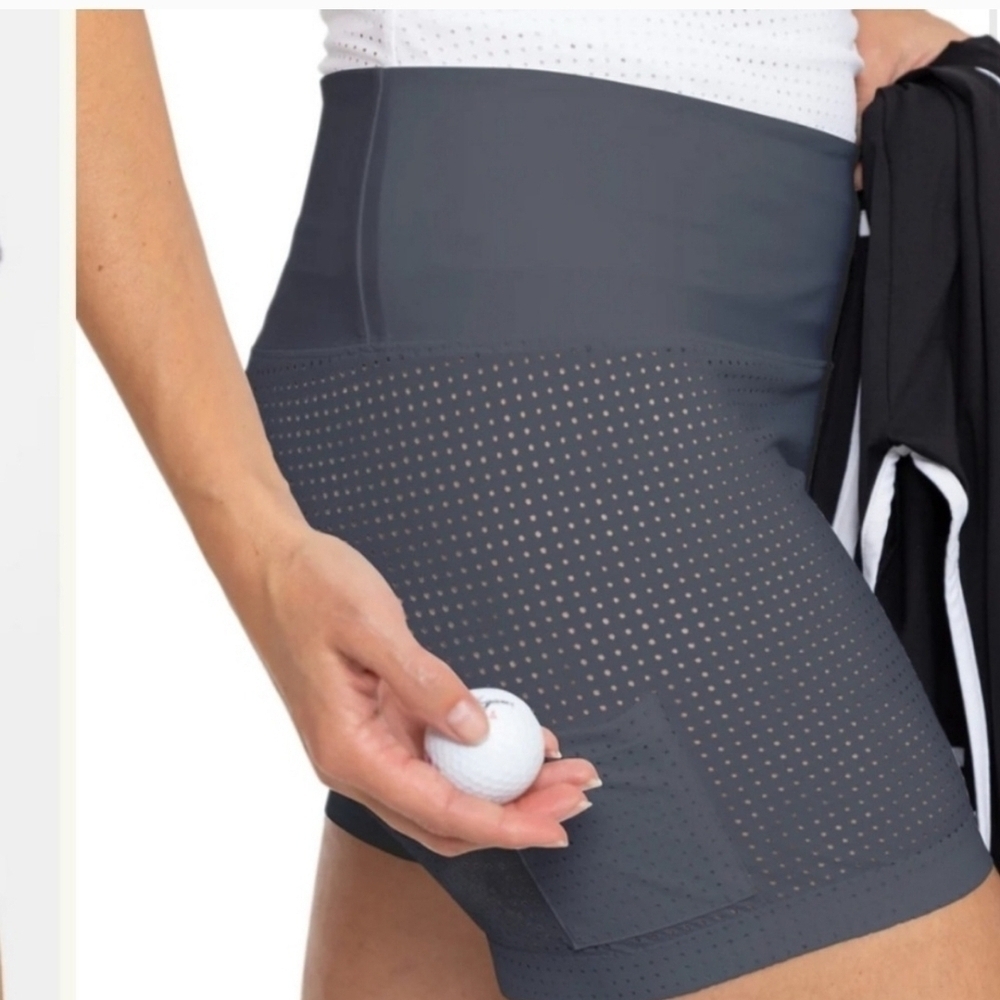 Kinona Golf Womens Mesh Shorts Grippers Activewear New Gray Size XXS
